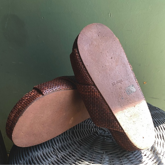 Size 42 ST. AGNI  Brown flat form sandal - Picture 9 of 9